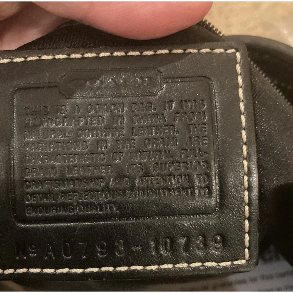 Coach Vintage Leather Ergo 10739‎ Shoulder Bag In Black Y2K Hard 2 Find Rare